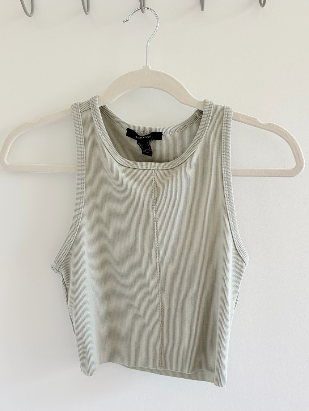 Forever 21 Sage Green Ribbed Tank